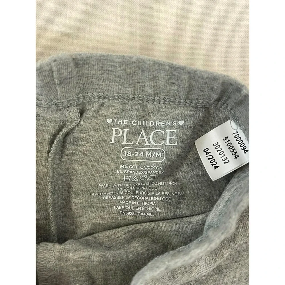 The Childrens Place Girls 18-24M Leggings 3-Pack Navy Grey Denim Look 3020132